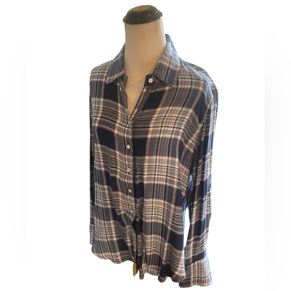CINO flannel long sleeve top — size M